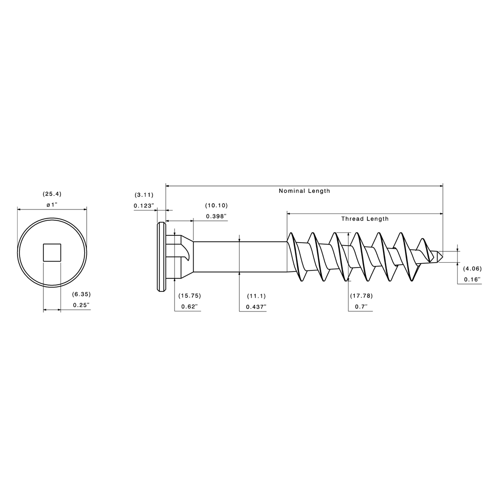 Fibra de Vidrio Reforzada con Nylon Deklite DL-SQ1/4 Auger - Image 2
